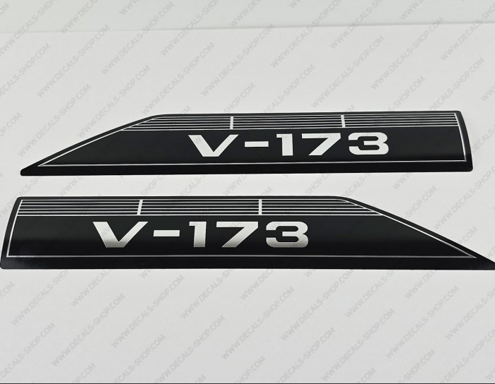 Glastron V-173 1973 And Up CHROME Boat Decals Set of 2 x 13.5"